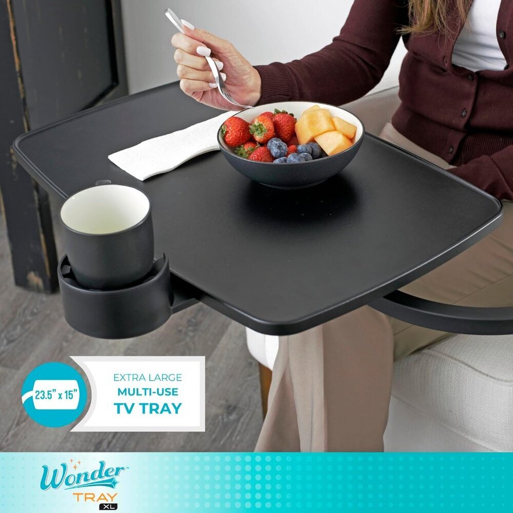 Wonder Tray, Adjustable Swivel Table, Extra-Large Computer Stand, Couch Desk & G - Picture 5 of 7